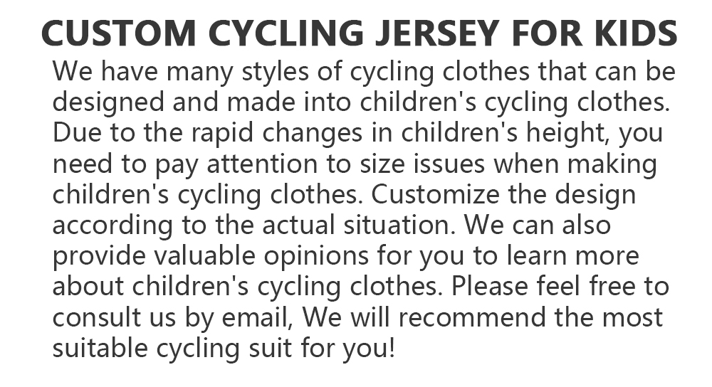 custom design cycling jersey kids